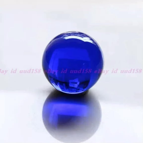 K-KED Asian Rare Natural Quartz Clear Magic Crystal Healing Ball Sphere 40mm-BLUE