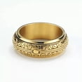 thumbnail image 1 of K-KED Astronomical Ball Pattern Personalized Rotating Stainless Steel Rings Size 6-13-13-Gold, 1 of 6