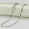 thumbnail image 1 of K-KED Au750 Real 18K White Gold Necklace Women 1.2mm Wheat Chain Link 20inch /2g, 1 of 6