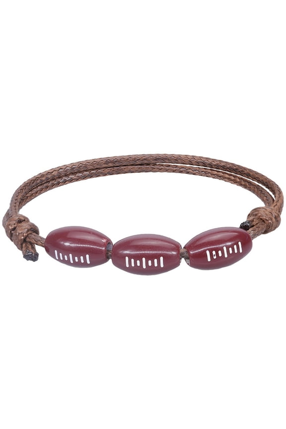 Basketball Wax Line Woven Tennis Rugby Softball Footballs Bracelet Sports Hand-35-2PCS