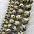 thumbnail image 1 of K-KED Beautiful A Strand Dalmation Jasper 6-10mm Round Loose bead 15.5 inch -8 mm, 1 of 6