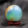 thumbnail image 1 of K-KED Beautiful Rare Natural Cat's Eye Stone Balls Quartz Crystal Reiki Healing Sphere-60 mm-Multicolor, 1 of 6