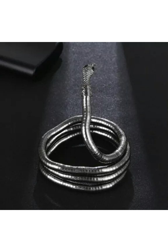 Bendable Snake Necklace Bracelet for Women Adjustable Punk Medusa Snake Choker-Black