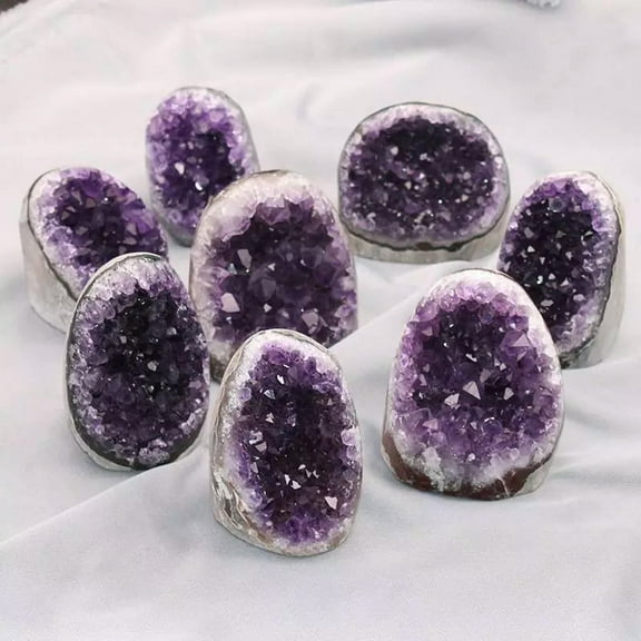 K-KED Big Natural Amethyst Crystal Cave Gemstone Cluster Quartz Druzy Geode Specimen