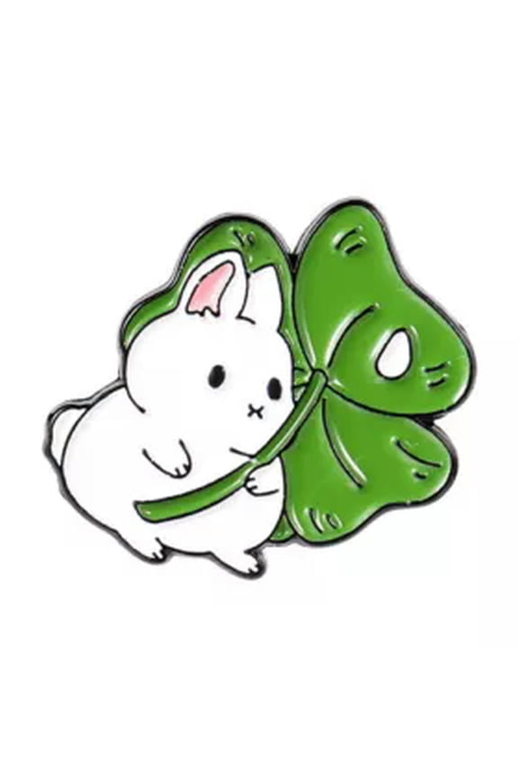 Big-eared Rabbit Enamel Pins Custom Cute Docile Animals Brooch Lapel Badge Gifts-1