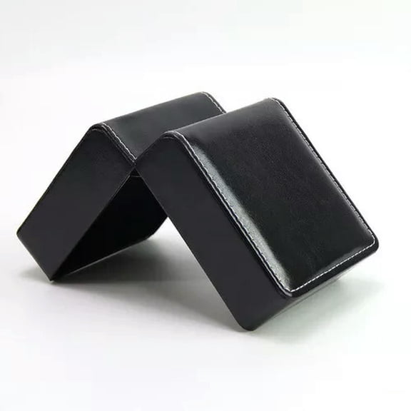 K-KED Black Single Watch Gift Box Pillow Pu Leather Wristwatch Display Case Organizer-Glossy Black
