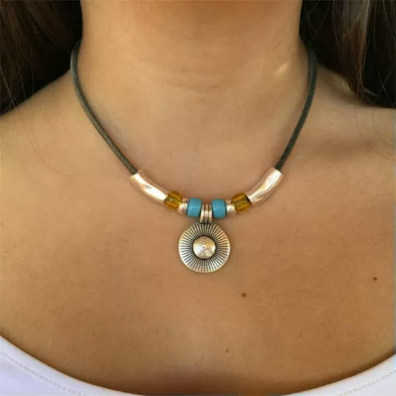 K-KED Boho 925 Silver Star Pendant Necklace For Women Party Band Delicate Jewelry Gifts-#1