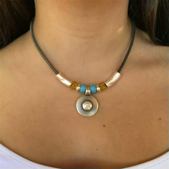 K-KED Boho 925 Silver Star Pendant Necklace For Women Party Band Delicate Jewelry Gifts-#1