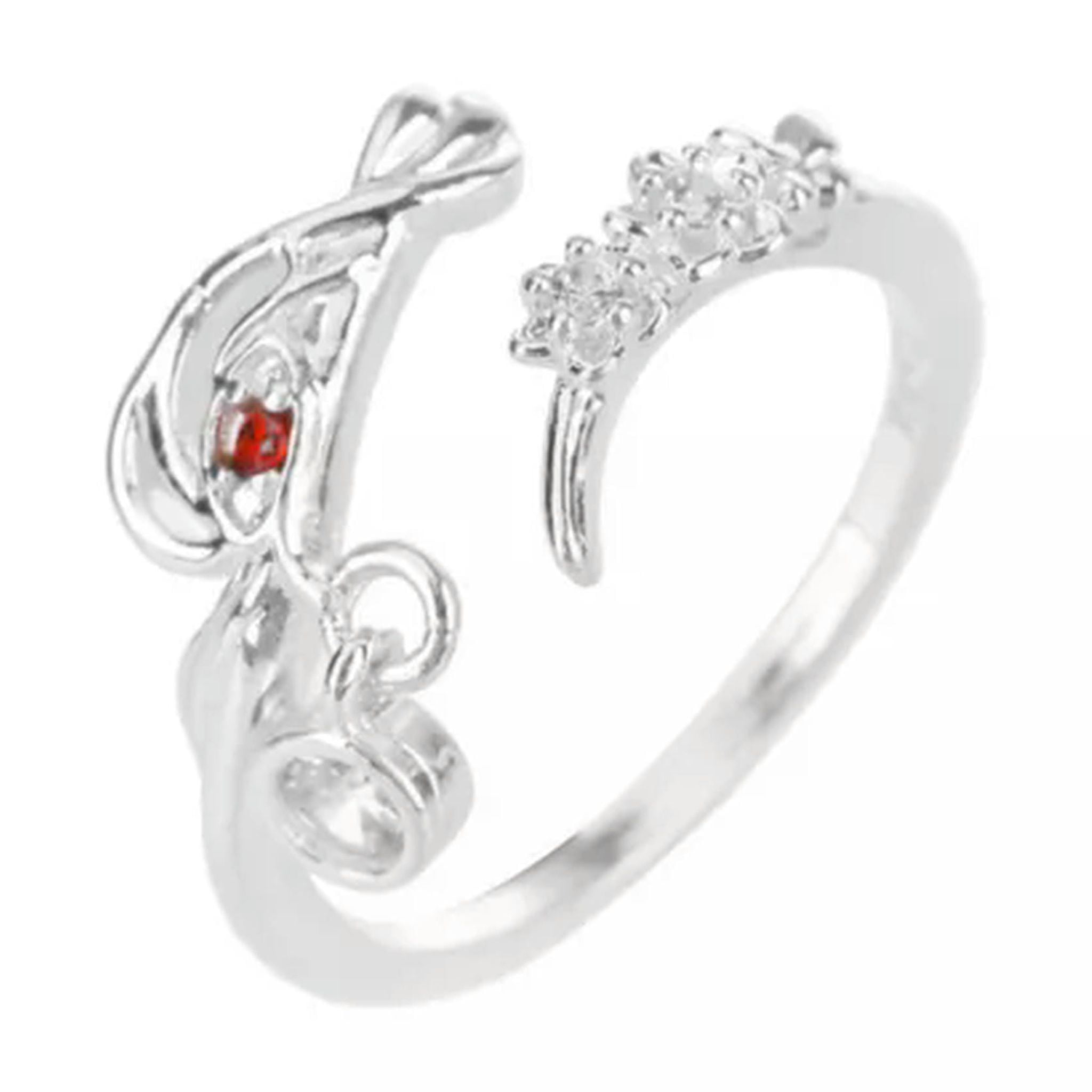 K-KED Cartoon Anime Couple Rings Opening Adjustable Finger Ring ...