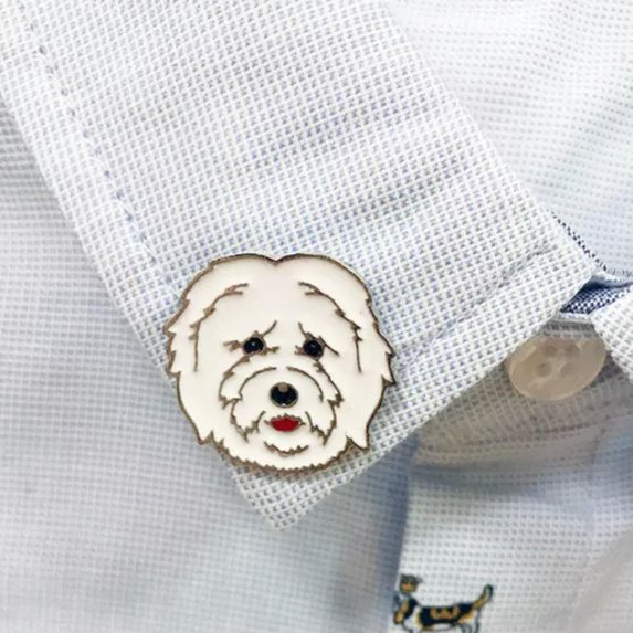 K-KED Cartoon Pet Dog Pin Badge Lapel Brooch Metal Enamel Clothing Bag Accessories-37