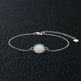 thumbnail image 1 of K-KED Casual White Opal Bracelet for Women Girls 925 Sterling Silver Round/Oval Cut, 1 of 9