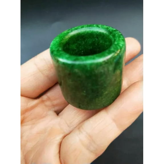 K-KED Chinese Crafts Collection Jade Archer Thumb Ring Rare Ring