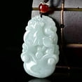 thumbnail image 1 of K-KED Chinese Natural Jadeite Jade Pendant Twelve Zodiac Animal Pendant Women Men-Dog, 1 of 6