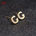 thumbnail image 1 of K-KED Retro Initial 26 English Letter Earrings Geometric Simple Ear Stud Delicate Jewelry Gift-G-e235, 1 of 9