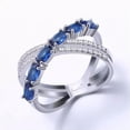 thumbnail image 1 of K-KED Cubic Zircon Women Fashion Wedding Delicate Jewelry 925 Silver Filled,Gold Ring Sz 6-10-7, 1 of 6