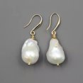 thumbnail image 1 of K-KED Cultured White Keshi Baroque Pearl Necklace Bracelet Earrings Sets For Women-earrings, 1 of 9