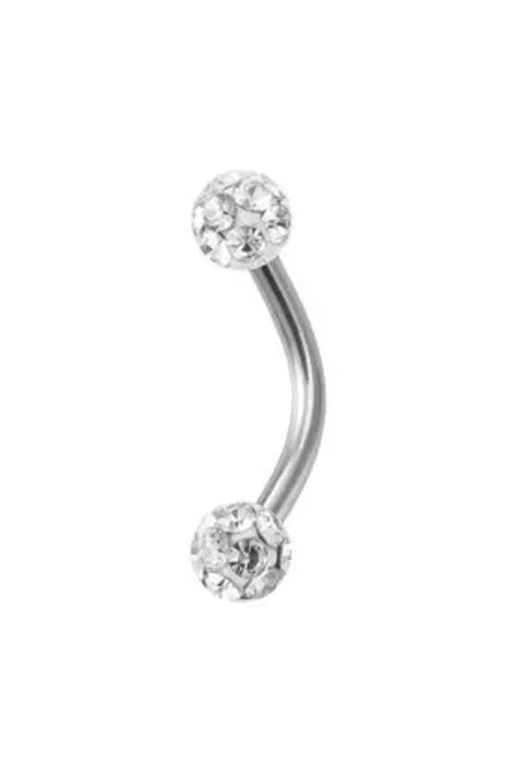 Curved Barbell Eyebrow Piercing Nails Body Delicate Jewelry Stainless Steel Eyebrow Ring-Steel Color