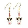 thumbnail image 1 of K-KED Cute Snowman Earrings Christmas Dangle Earrings Holiday Fashion Delicate Jewelry Gift-2, 1 of 9