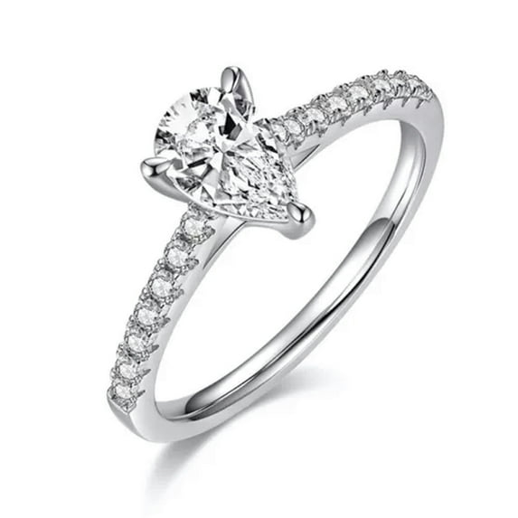 K-KED D Color Real Moissanite Engagement Rings for Women 925 Silver GRA Certificate