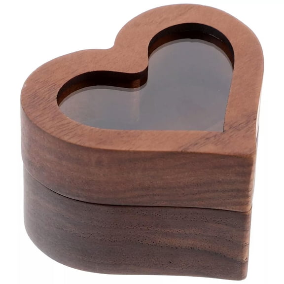 K-KED Delicate Jewelry Storage Container Heart Ring Shaped Wedding Box Heart-shaped