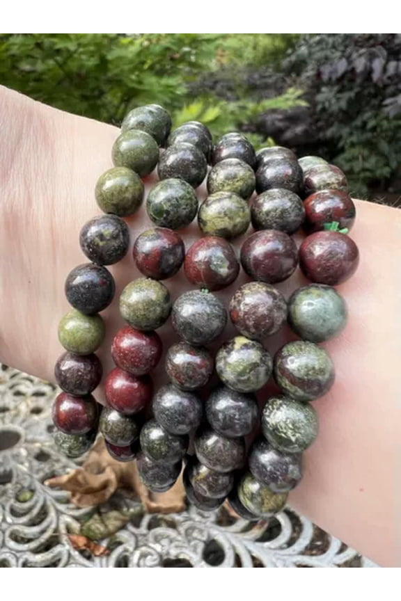 Dragon Blood Stone / Bloodstone Crystal Beaded Bracelet 8mm 1Pcs