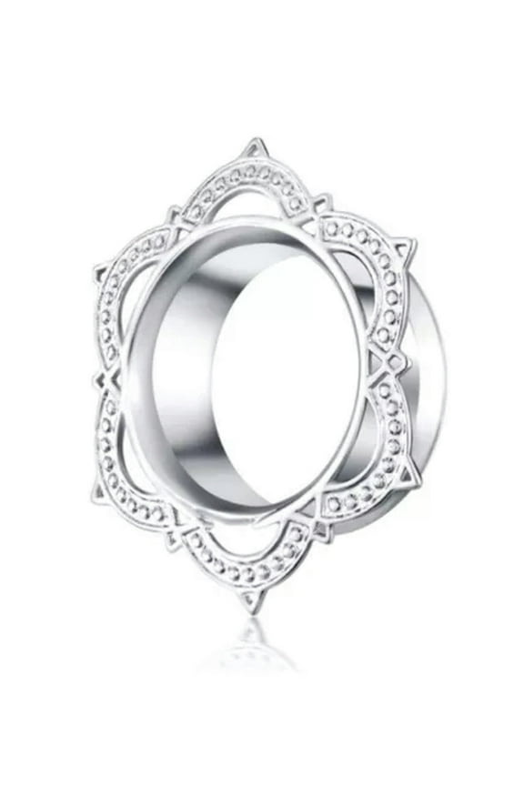 Ear Gauges Plugs Dangle Flesh Tunnels Silver Stretching Jewellery Fashion Gift-6 mm