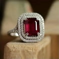 thumbnail image 1 of K-KED Elegant 925 Silver Filled Ring Women Cubic Zircon Wedding Delicate Jewelry Size 5-11-#8-7, 1 of 6