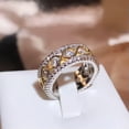 thumbnail image 1 of K-KED Elegant 925 Silver Plated Ring Cubic Zircon Women Wedding Delicate Jewelry Sz 6-10-7, 1 of 5