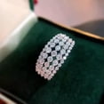 thumbnail image 1 of K-KED Elegant Cubic Zircon Wedding Ring 925 Silver Filled Ring Women Delicate Jewelry Sz 6-10-6, 1 of 6