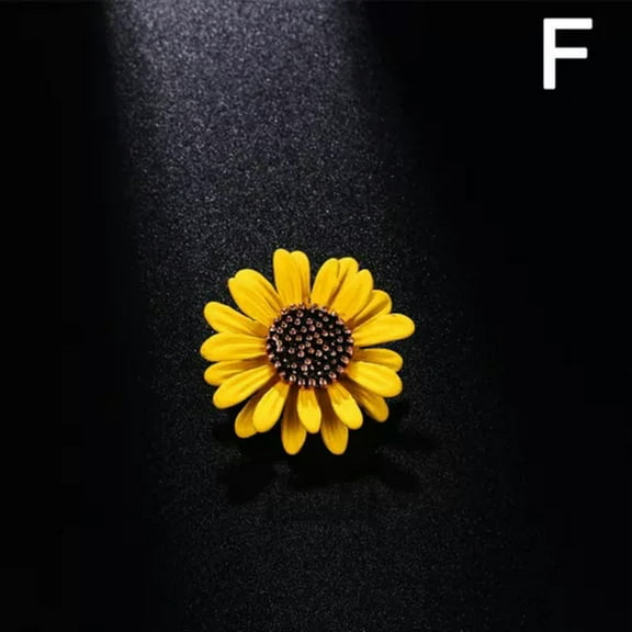 K-KED Enamel Daisy Sunflower Enamel Brooch Pin Party Lapel Badge Women Delicate Jewelry Gift-Yellow