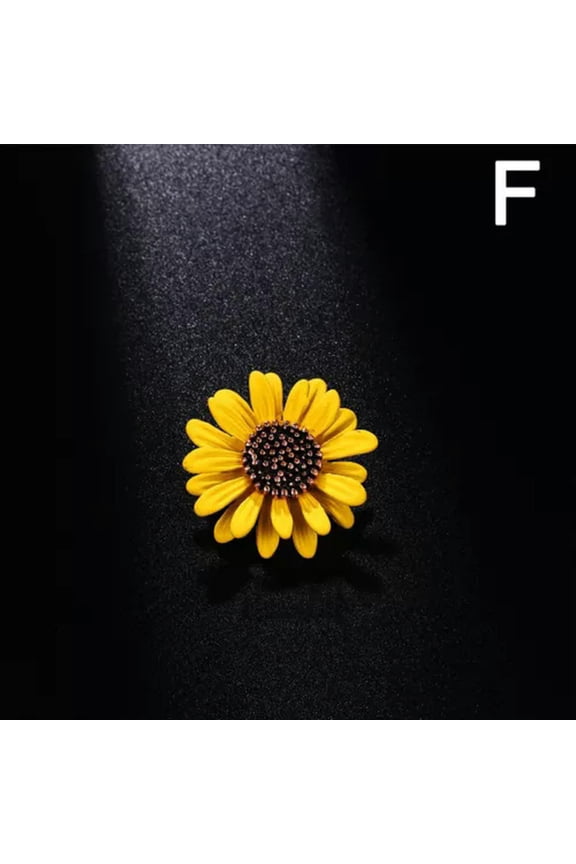 Enamel Daisy Sunflower Enamel Brooch Pin Party Lapel Badge Women Delicate Jewelry Gift-Yellow
