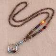 thumbnail image 1 of K-KED Ethnic Style Retro Long Wooden Sweater Chain Bodhi Pendant Wooden Bead Necklace-07, 1 of 6