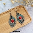 thumbnail image 1 of K-KED Ethnic Style Turquoise Temperament Vacation Tassels Long Personalized Earrings-22, 1 of 9