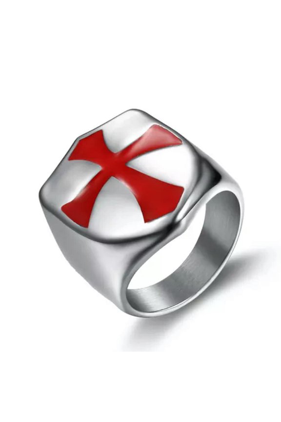 European and American Personality Irregular Cross Rings Sizes 7-15-Silver-12