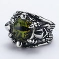 thumbnail image 1 of K-KED Europunk Dark Wizard Ghost Eye Stainless Steel Men's Rings Size 7-13-13-Green, 1 of 8