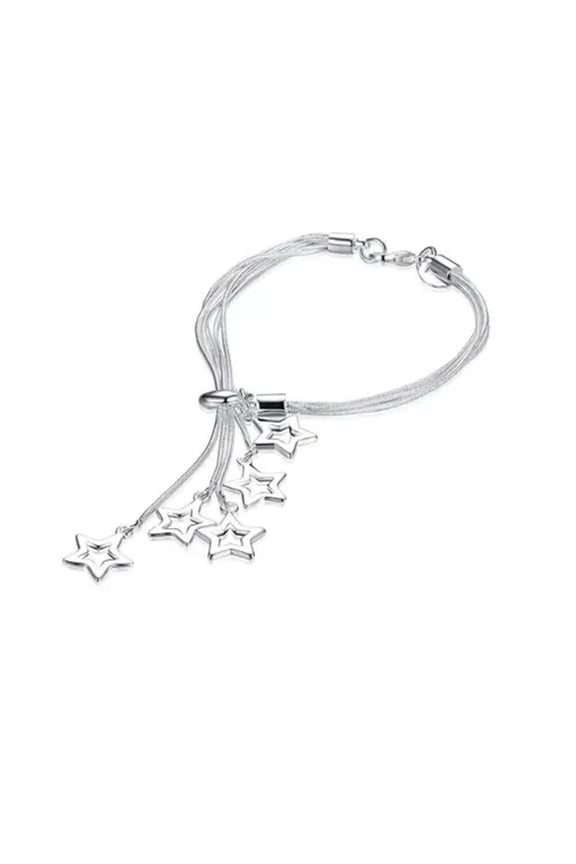 Exquisite 925 Silver Chime Charm Bracelet Chain For Women Girls-20cm