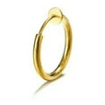 thumbnail image 1 of K-KED Fake Piercing Hoop Ring Spring Clip On Lip Nose Septum Ear Earring Delicate Jewelry ~-gold-2*12mm, 1 of 8