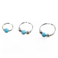 thumbnail image 1 of K-KED Fake Piercing Nose Hoops Clip Cuff Simple Nose Ring Cartilage Earrings Gifts-Silver Turquoise-6mm, 1 of 9