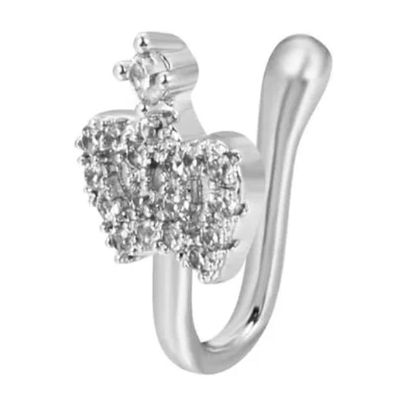 K-KED Fake Piercing Nostril Clip Fashion Cartilage Earrings Nose Cuff Ring Delicate Jewelry -6