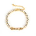 thumbnail image 1 of K-KED Fashion 12 Constellations Feet Chain Engraved Letters Water Diamond Feet Anklet-Scorpio-Gold, 1 of 6