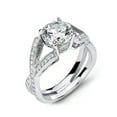 thumbnail image 1 of K-KED Fashion 925 Silver Filled Ring Women Cubic Zircon Wedding Delicate Jewelry Sz 6-10-10, 1 of 6