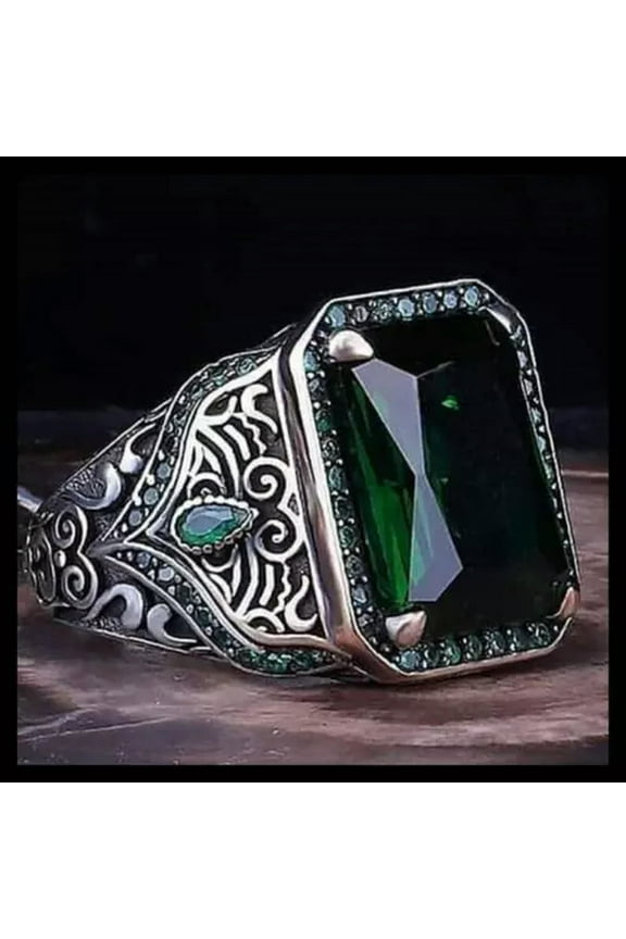 Fashion 925 Silver Rings for Men Cubic Zirconia Wedding Party Delicate Jewelry Size 6-12-#2-11