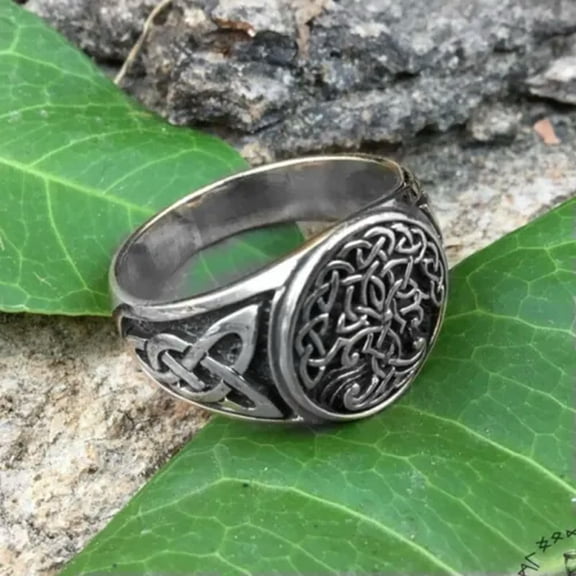 K-KED Fashion 925 Silver Rings for Men Punk Party Gift Rings Delicate Jewelry Size 6-13-7-Silver