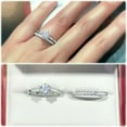 thumbnail image 1 of K-KED Fashion 925 Silver Rings for Women Cubic Zirconia Wedding Party Delicate Jewelry Size6-10-7-#3, 1 of 7