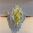thumbnail image 1 of K-KED Fashion 925 Silver Women Cubic Zirconia Rings Wedding Delicate Jewelry Gifts Size 6-10-Style 4-10, 1 of 6