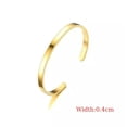 thumbnail image 1 of K-KED Fashion Bracelets Stainless Steel Pulseras Classic For Men Women Delicate Jewelry Gift -Gold 0.4cm, 1 of 9