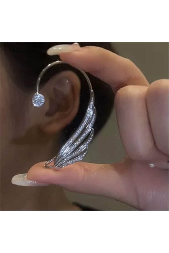 Fashion Butterfly Leaf Tassel Ear Cuff Clip Earrings Non Piercing Wrap Jewelry-1pc Left Ear -2