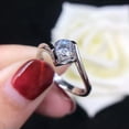 thumbnail image 1 of K-KED Fashion Cubic Zircon 925 Silver Filled Ring Women Delicate Jewelry Wedding Gift Sz 6-10-7, 1 of 6