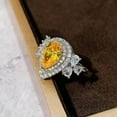 thumbnail image 1 of K-KED Fashion Cubic Zircon 925 Silver Plated Ring Delicate Jewelry Women Wedding Gift Sz 6-10-7, 1 of 6