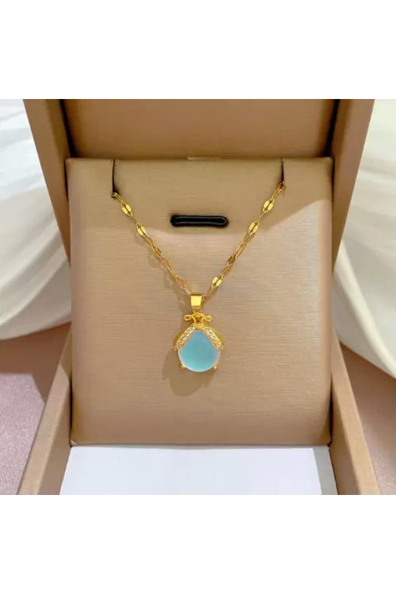 Fashion Delicate Jewelry Gold Clear Aurora Cubic Zircon Round Pendant Necklace